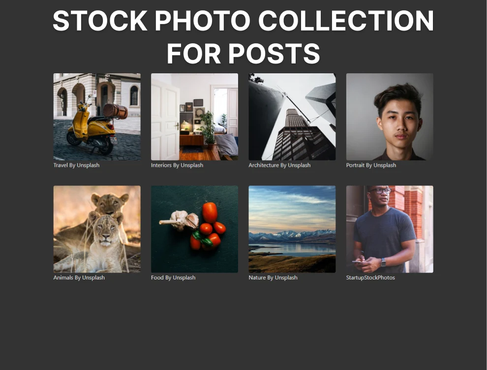 Stock Photo Collection for Posts addon